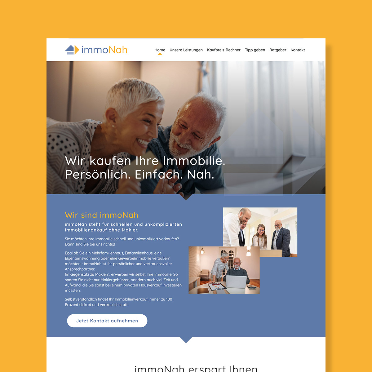 immoNah Website Konzept und Design