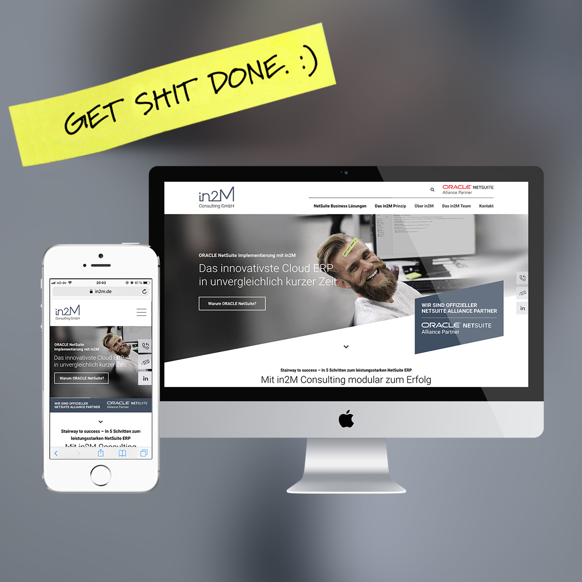 in2M Consulting Website Konzept und Design