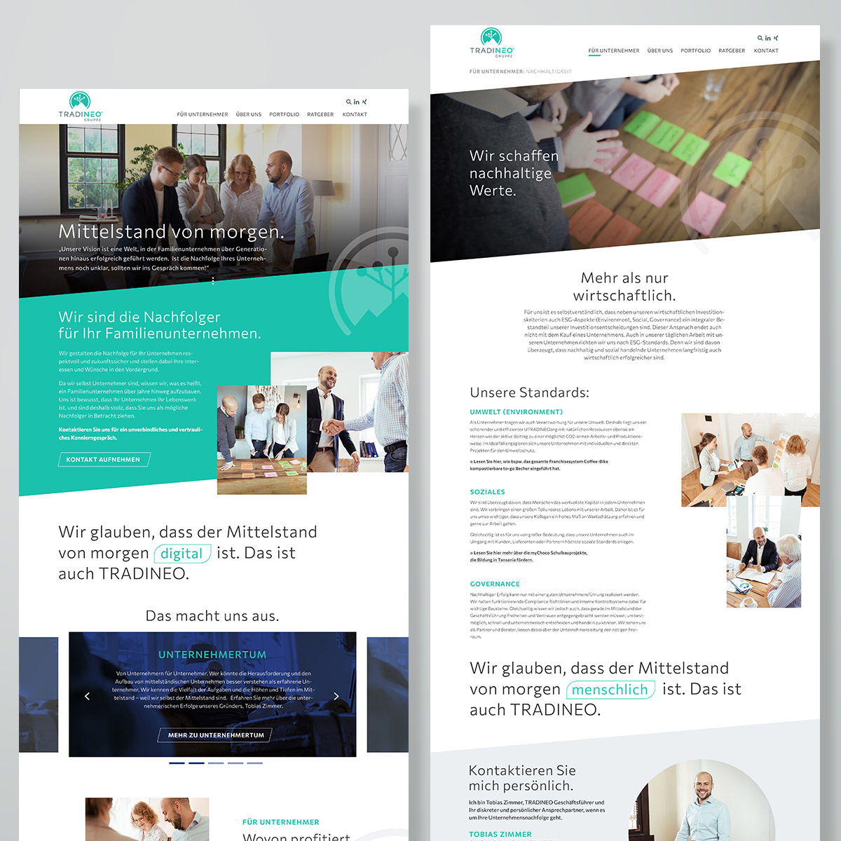 Tradineo Website Konzept und Design